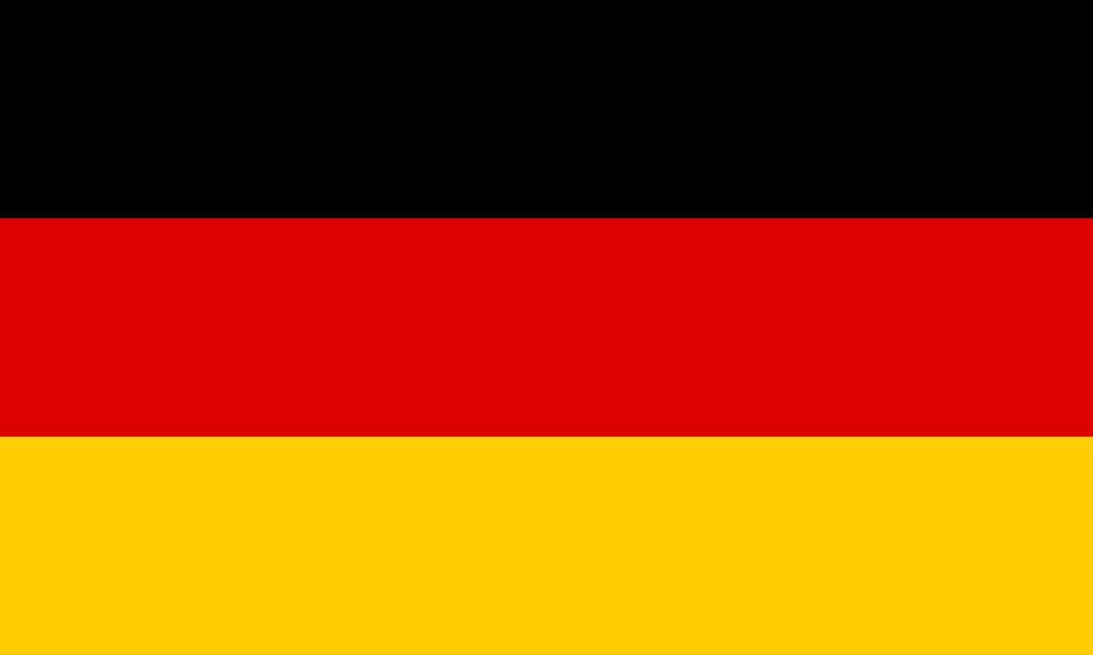 ドイツの国旗が言語をドイツ語に変える